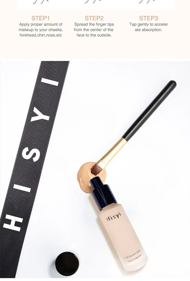 Liquid foundation naturally covers flaws without sticking powder, plain face cream, transparent foundation, conceals blemishes Beauty World Shop
