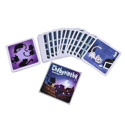 1 Set Newest Chabyrinthe Board Games Kitten Cat Cards Party Card Game Cute Gift Full English Version Home for Kids Beauty World Shop