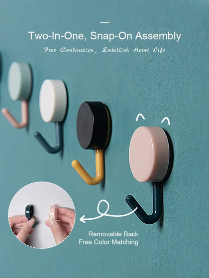 10PCS Self Adhesive Wall Hook Strong Without Drilling Coat Bag Bathroom Door Kitchen Towel Hanger Hooks Home Storage Accessories Beauty World Shop