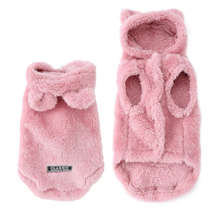 Soft Pet Coat For Small Medium Dogs Cats Dog Fleece Warm Cat Hoodies For Winter Funny Cute Rabbit Ear Sphynx Puppy Kitty Clothes