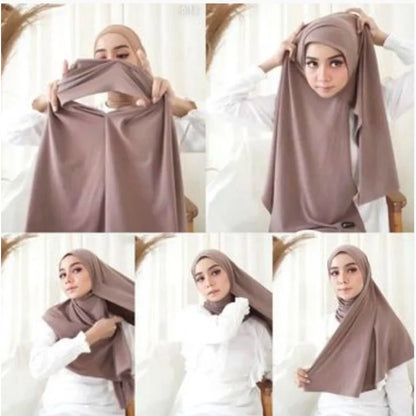 Premium Jersey Instant Hijab Good Stitch Stretchy Jersey Scarf Malaysia Wraps Plain Muslim Turban Headband Shawls Supplier Beauty World Shop