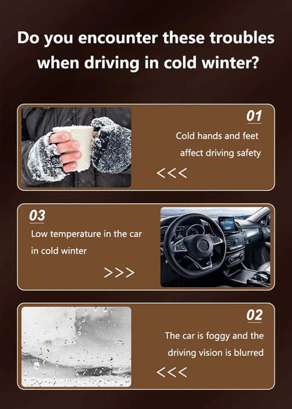 12v/24v Car Heater Heating Cooling Dual-purpose Low Power 360°rotation Defrost Defogger Fast Heating Foldable Stand 2026