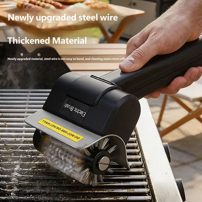 Electric Grill Brush Outdoor BBQ Handheld Grease Rack Tool Brush Stainless Steel Cleaner for Rust and Dirt Removal Beauty World Shop