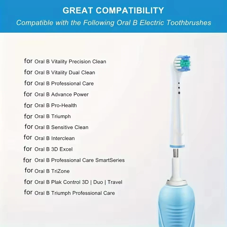 4/12/16Pcs Replacement Toothbrush Heads Compatible with Oral-B Braun Professional Electric Toothbrush Heads Brush Heads Beauty World Shop