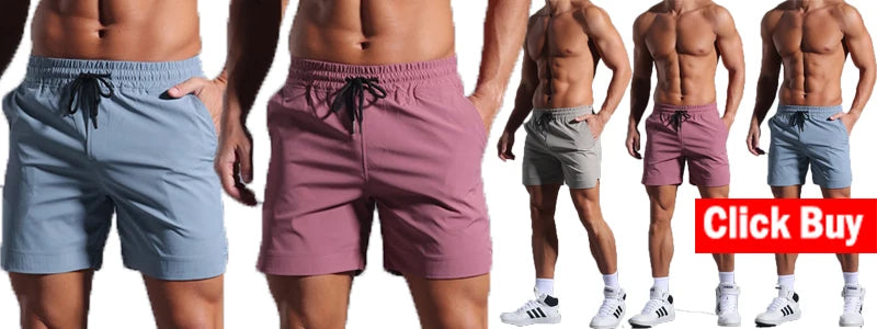 New Men Running Shorts Gym Sports Shorts 2 In 1 Quick Dry Workout Training Gym Fitness Jogging Short Pants Summer Men Shorts Beauty World Shop