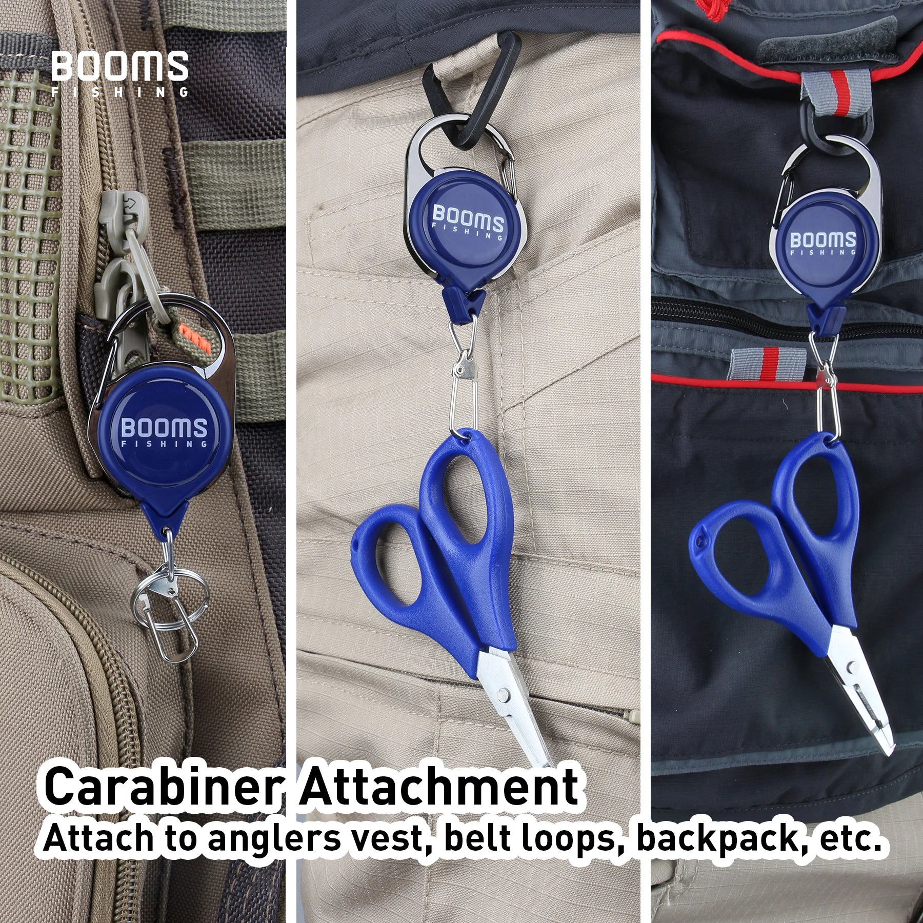 Booms Fishing Retractable Key Chain 2pcs with Antirust Spring Easy Release Badge Holder Fly Fishing Zinger Retractor Accessories Beauty World Shop
