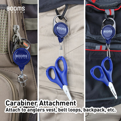 Booms Fishing Retractable Key Chain 2pcs with Antirust Spring Easy Release Badge Holder Fly Fishing Zinger Retractor Accessories Beauty World Shop