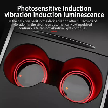 7 Colors Car Coasters Cup Holder LED Light Mats Bottle Light Sensor Atmosphere Interior Accessories Universal Beauty World Shop