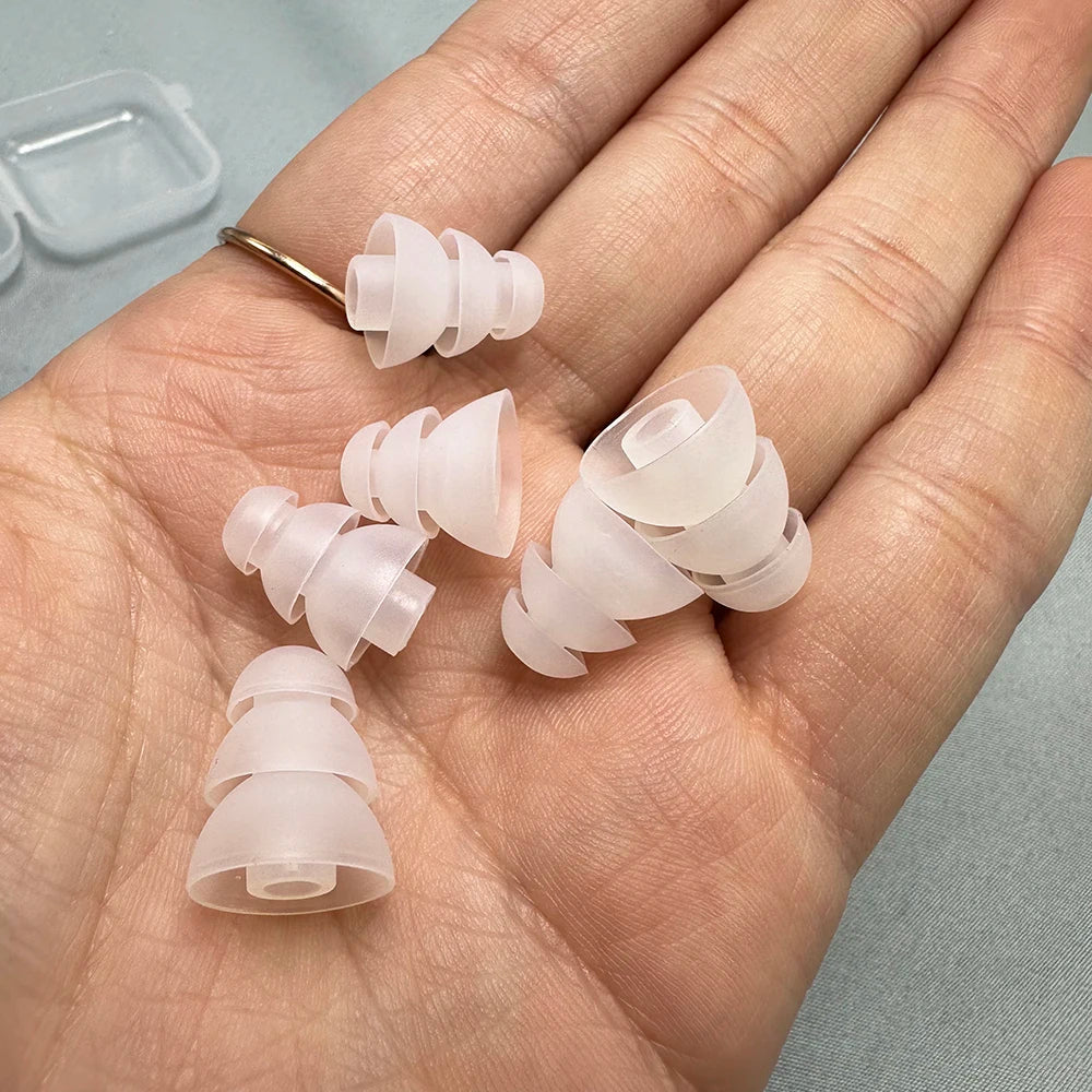Three layers Silicone In-Ear Earphone Headset Earbud Bud Tips Earbuds eartips Earplug 6pcs/3pair
