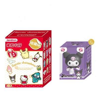 JANDOOM Sanrio Kuromi Hello Kitty Pochacco Cinnamoroll Melody Anime Figure Rice Grain Doll Peripheral Model Blind Box Toys Gifts Beauty World Shop