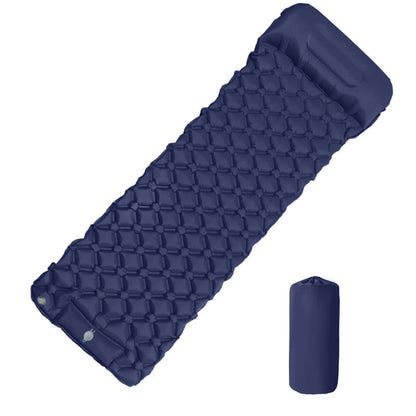 Outdoor Camping Inflatable Mattress Sleeping Pad With Pillows Ultralight Air Mat Built In Inflator Pump Hiking Beauty World Shop