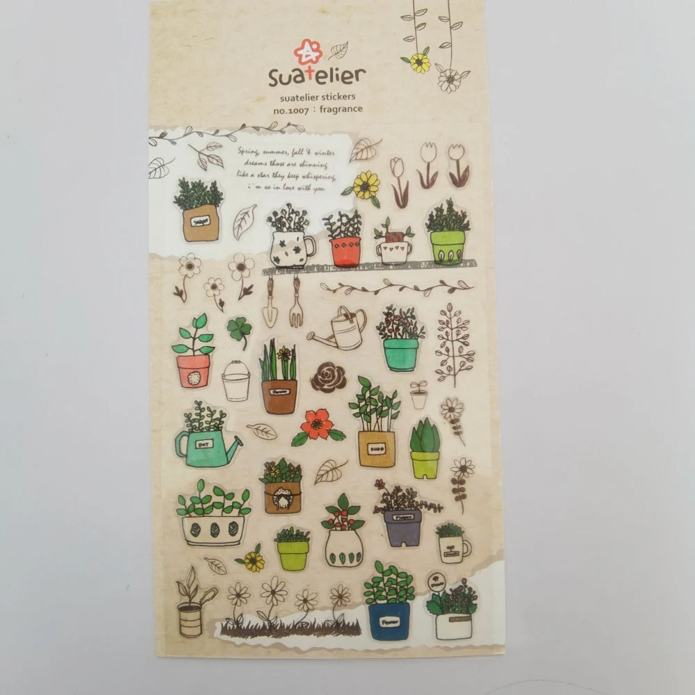 Korean Import Suatelier Travel Home Life Study Friend Stickers Scrapbooking Diy Journaling Diary Stationery Sticker School Gift Beauty World Shop