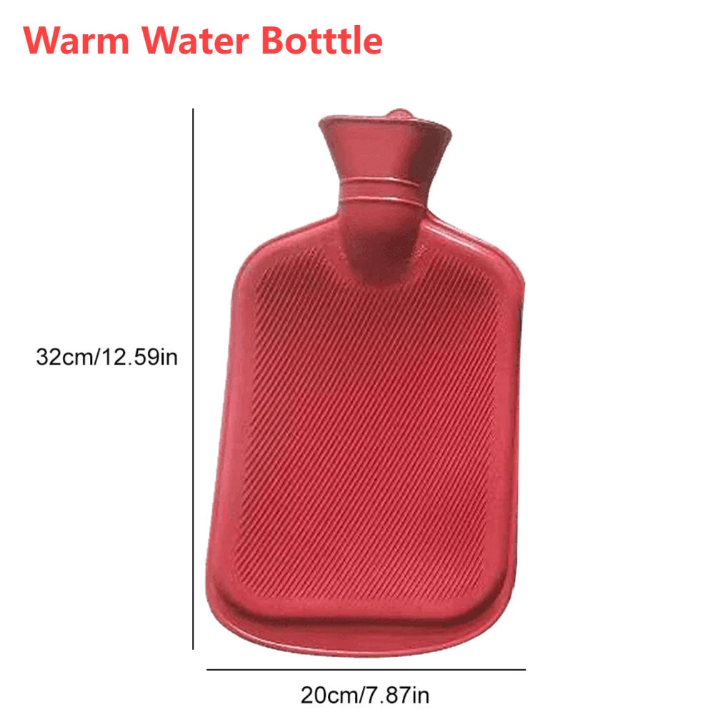 2L Hot Water Bottle Cover Rubber Hot Water Bags Winter Plush Hand & Feet Warmer Explosion-Proof Water Bottle Cover For Hot Water Beauty World Shop