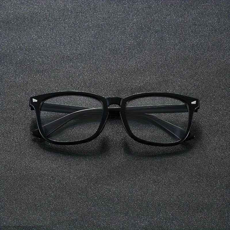 1pc Square Rivet Fashion Anti Blue Light Glasses for Daily Commute, Fashion Glasses|Riveted Frame Design|Lightweight Eyewear Beauty World Shop