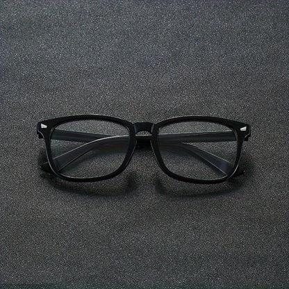 1pc Square Rivet Fashion Anti Blue Light Glasses for Daily Commute, Fashion Glasses|Riveted Frame Design|Lightweight Eyewear Beauty World Shop