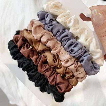 6/12 PCS Elegant women's headband, rubber band, elastic band, softer than silk hair | Satin headband | Beauty World Shop