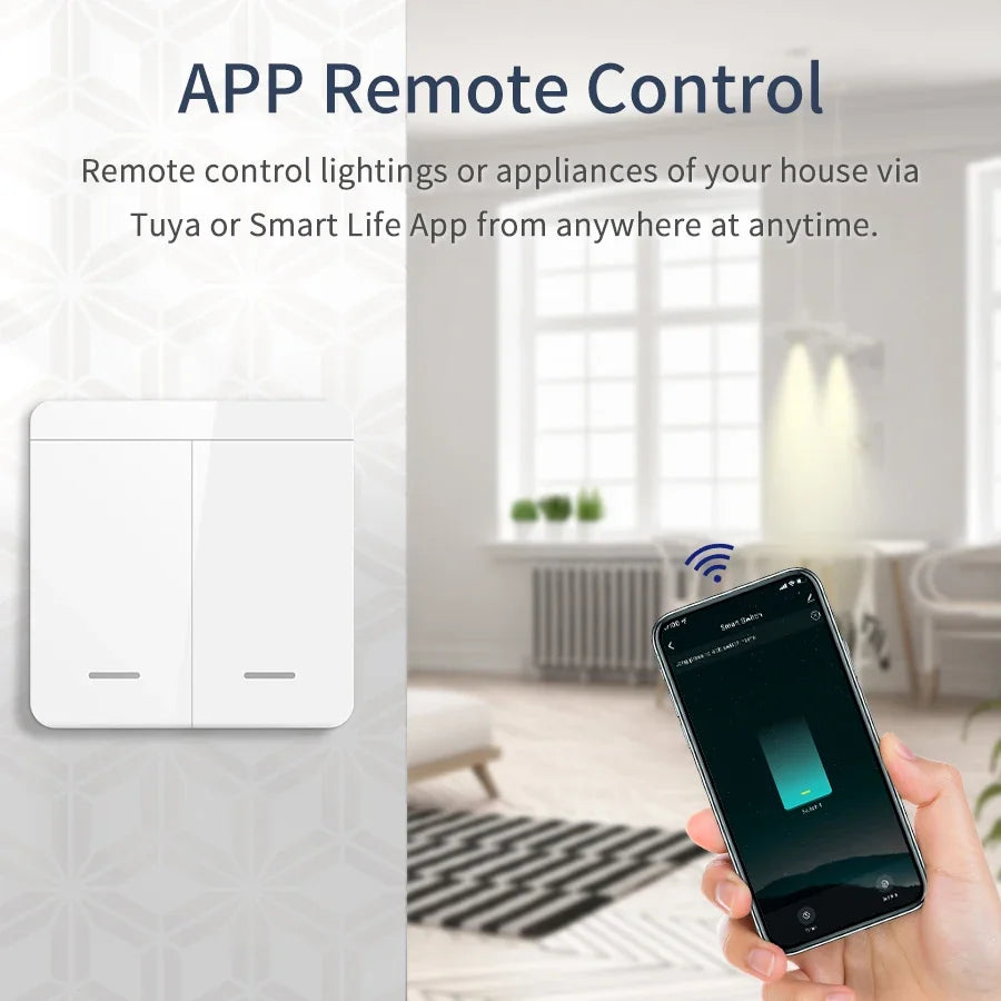 Wifi Smart Switch for Led Lighting Tuya Smart Life RF 433MHz Remote Voice Control Alexa Google Alice 1/2/3 Gang Wireless Switch Beauty World Shop