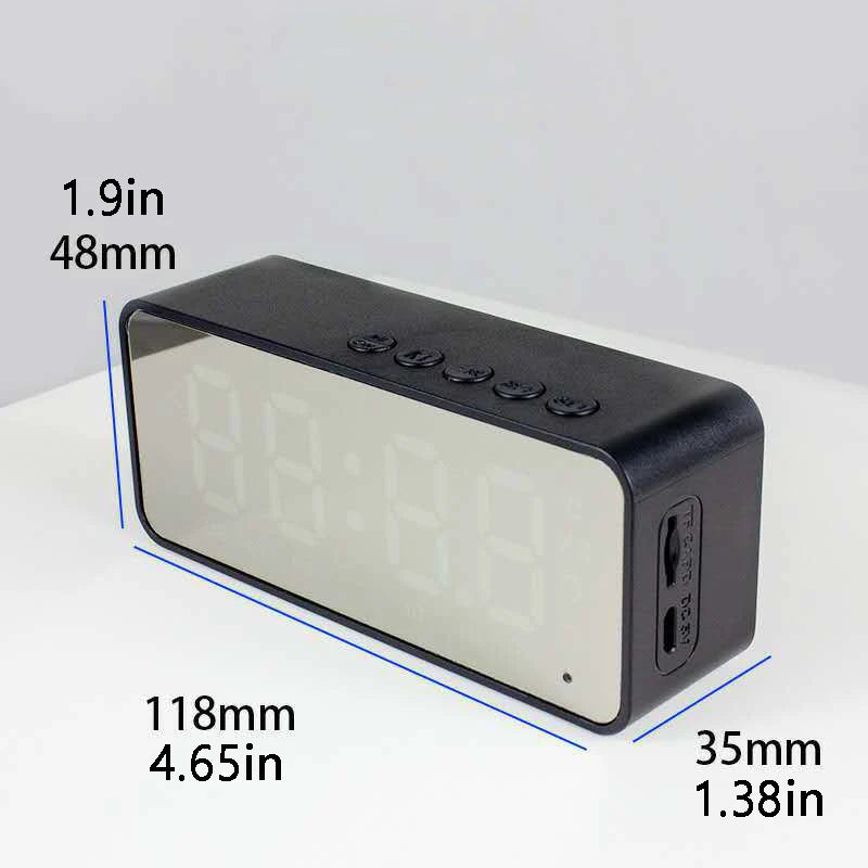 Alarm Clock Radio FM Bluetooth Speaker Portable Subwoofer Caixa De Som Sound Box Music Wireless Mini Woofers Bocina Lamp Column