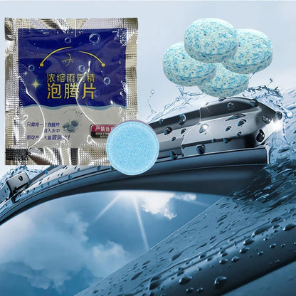 200-10pcs Solid Cleaner Car Windscreen Cleaner Effervescent Tablet Auto Wiper Glass Solid Cleaning Concentrated TabletsDetergent Beauty World Shop