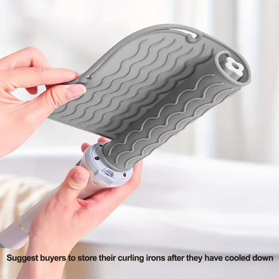 1pc Silicone Heat Resistant Mat For Hair Styling Tools, Pad For Curling lrons And Straighteners, Portable Styling Heat Mat Beauty Trend Shop