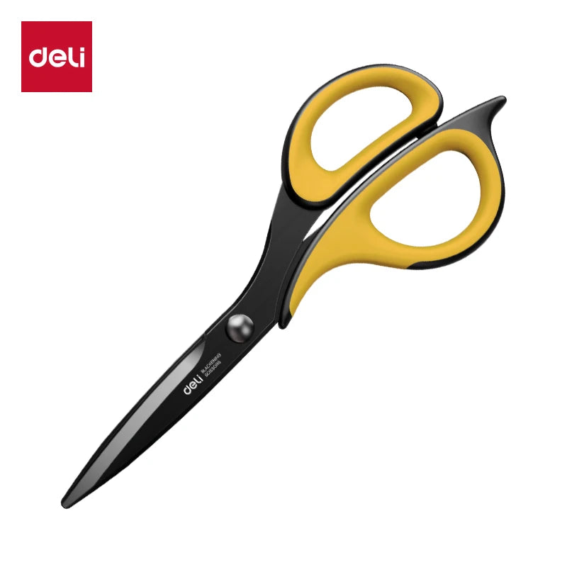 Deli-Stainless Steel Anti-Stick Scissors, Alloy Stationery, School Supplies, Office, Student, DIY, Hand Craft, 184mm Beauty World Shop