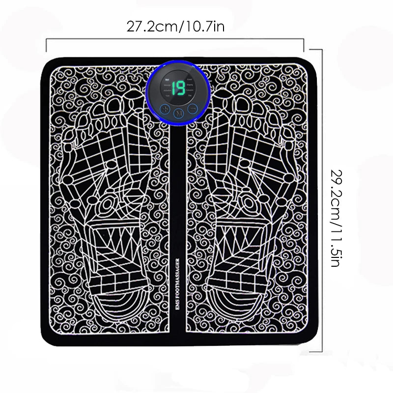 Electric Foot Massager Pad Muscle Massage Relaxation Trainer For Massage Fitness Outdoor Sport Home Family Relax Beauty World Shop