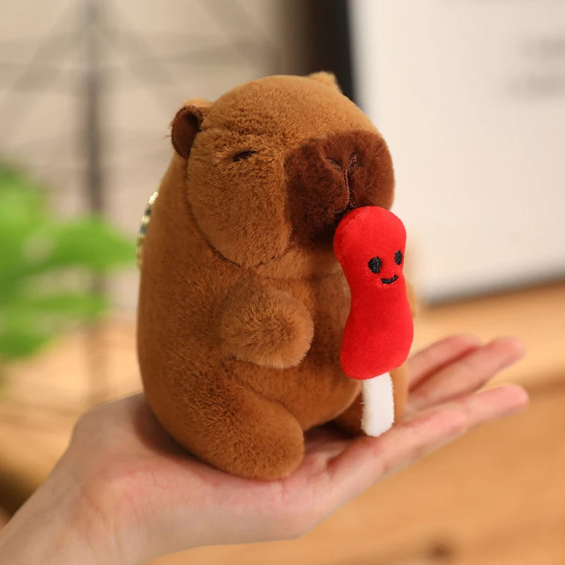 Capybara Plush Toy Pendant Keychain Capibara Cosplay Pokemon Pikachu Disney Stitch Sanrio Kuromi Plushies Stuffed Bag Decor Gift Beauty World Shop