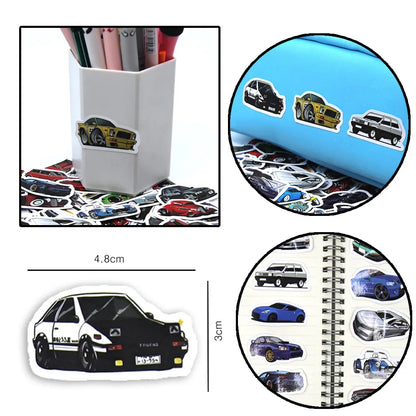 10/50/100 Pcs Retrofit Racing Car Graffiti Stickers Laptop Guitar Luggage Bike Skateboard Waterproof Sticker Decal Kid Toy Beauty World Shop