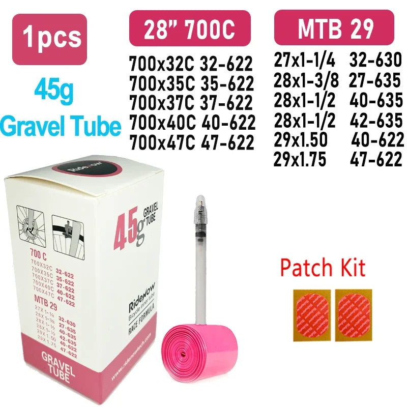 RideNow TPU Bike Inner Tube 700C 700x18 23 25 28 32 35 37 40 47C  Ultralight Gravel Tire MTB Bicycle 29x1.5 1.75 TPU Inner Tube Beauty World Shop