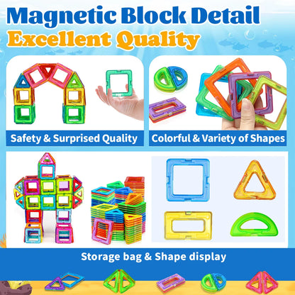 Magnetic Building Blocks DIY Magnets Toys medium size STEM Toys Construction Toys Learning Educational Magnet Toys Beauty World Shop