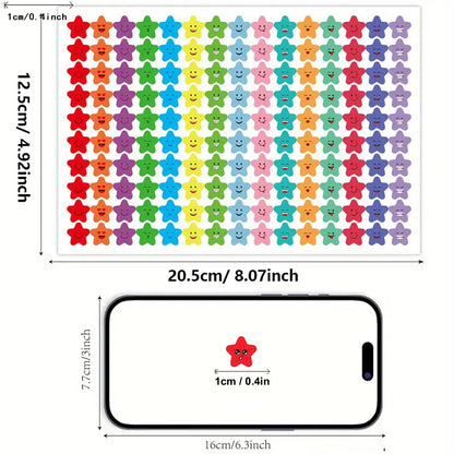 450-3000 Sheet Happy Face Stars Reward Sign Stickers Pack DIY Skateboard Suitcase Stationery Decals Decor Phone Laptop Gift Toys Beauty World Shop