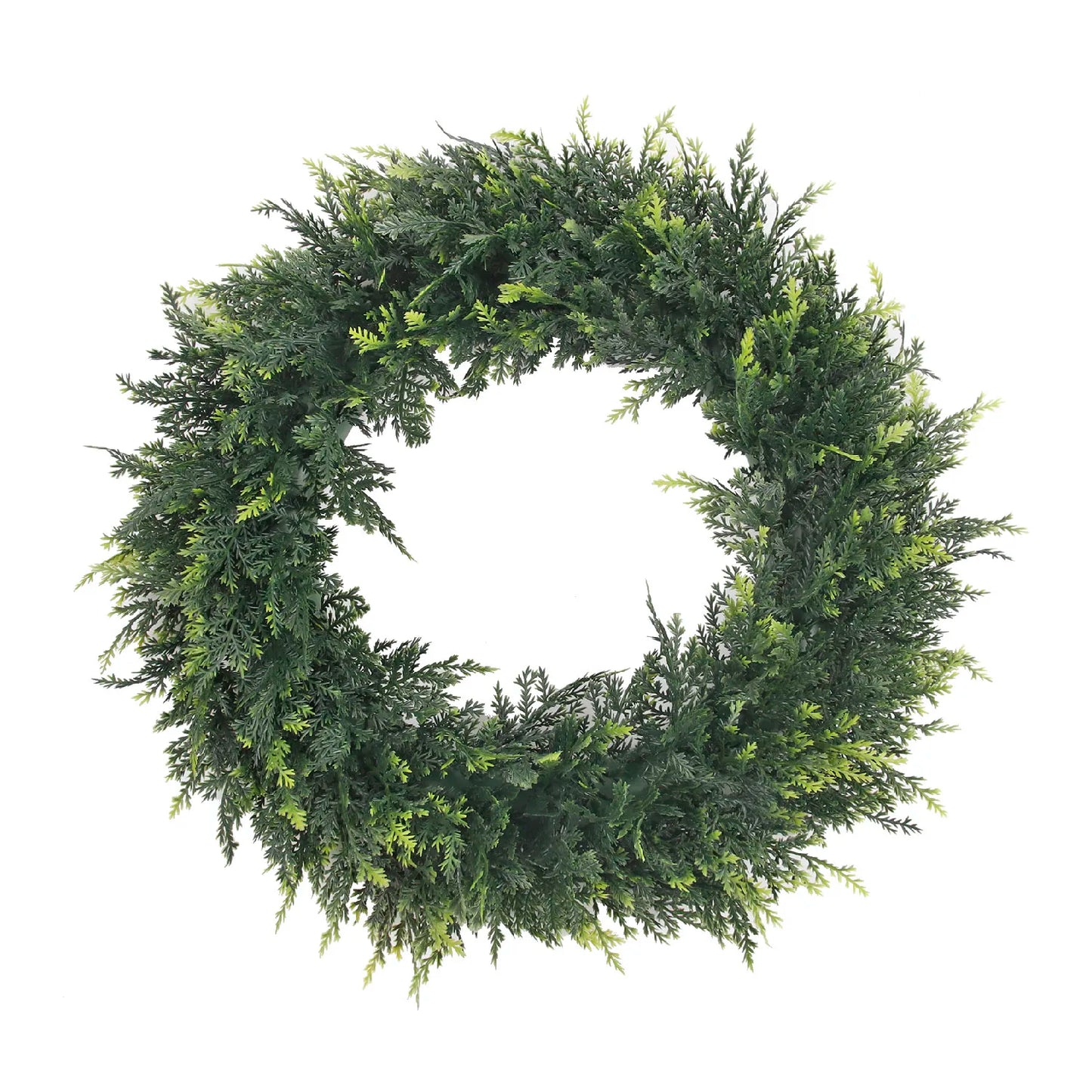SIA FLOWER Cedar Artificial Flower Ring PE Material Cedar Grass Ring Artificial Plants Garden Decor Home Decor Beauty World Shop