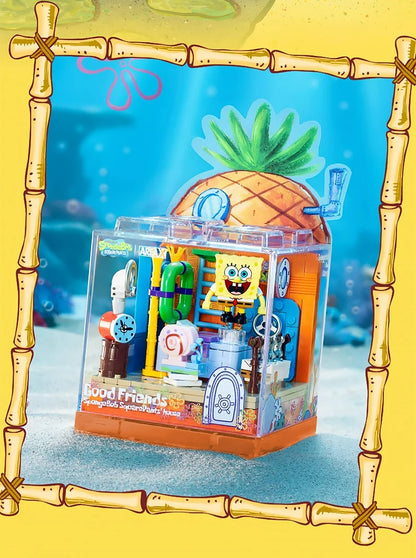 Spongebob Building Blocks Patrick Star Krusty Krab Squidward Tentacles Room Model Bricks Set Desktop Ornaments Kids Toys Gifts Beauty World Shop