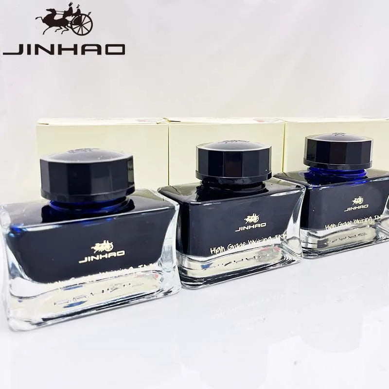 Jinhao Premium 50ml Fountain Pen Ink - Smooth Black/Blue/Blue Black Calligraphy Ink - Ideal for Writing and Beauty World Shop