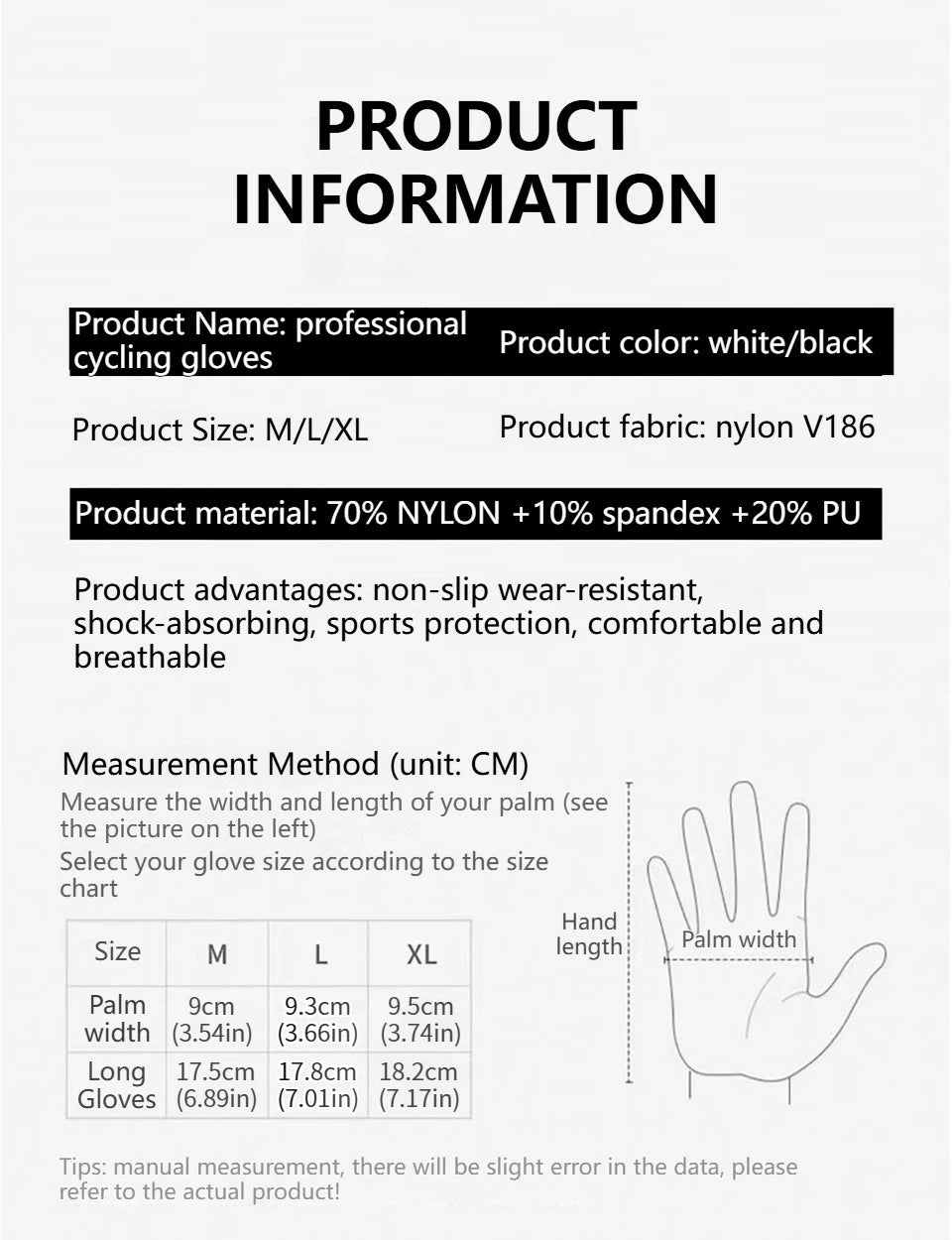 GETINFIT Riding Gloves Mesh Breathable Anti-slip Shock-absorbing Half-finger Gloves Outdoor Sports Fitness Mountaineering Riding Beauty World Shop