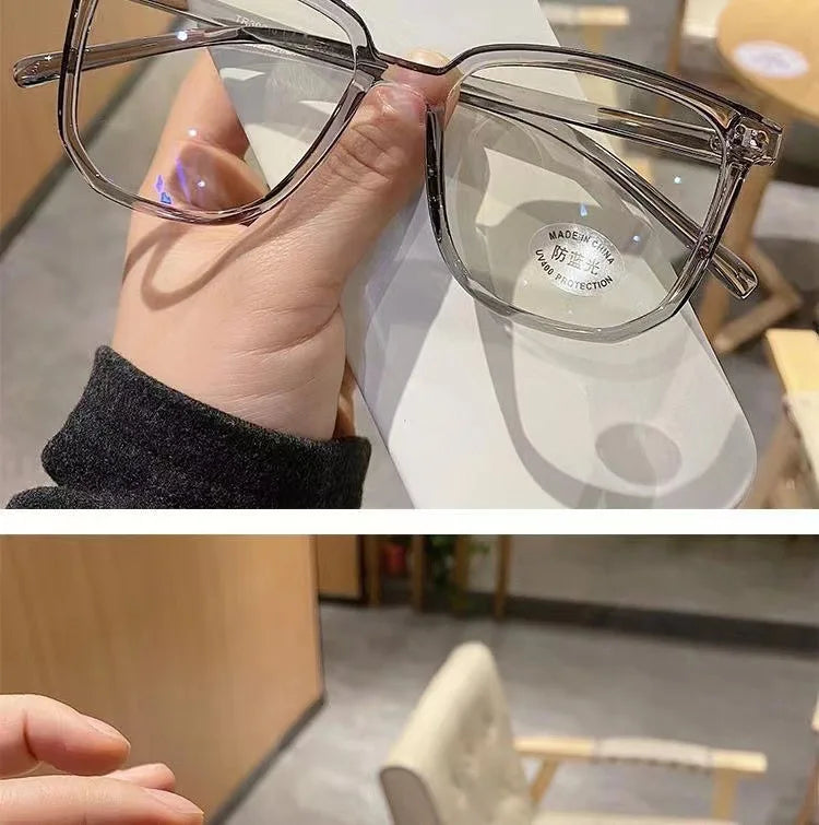 Anti-blue Light Glasses for Women with Regular Eyeglass Frame Finished Retro Flat Light Frame Beauty World Shop
