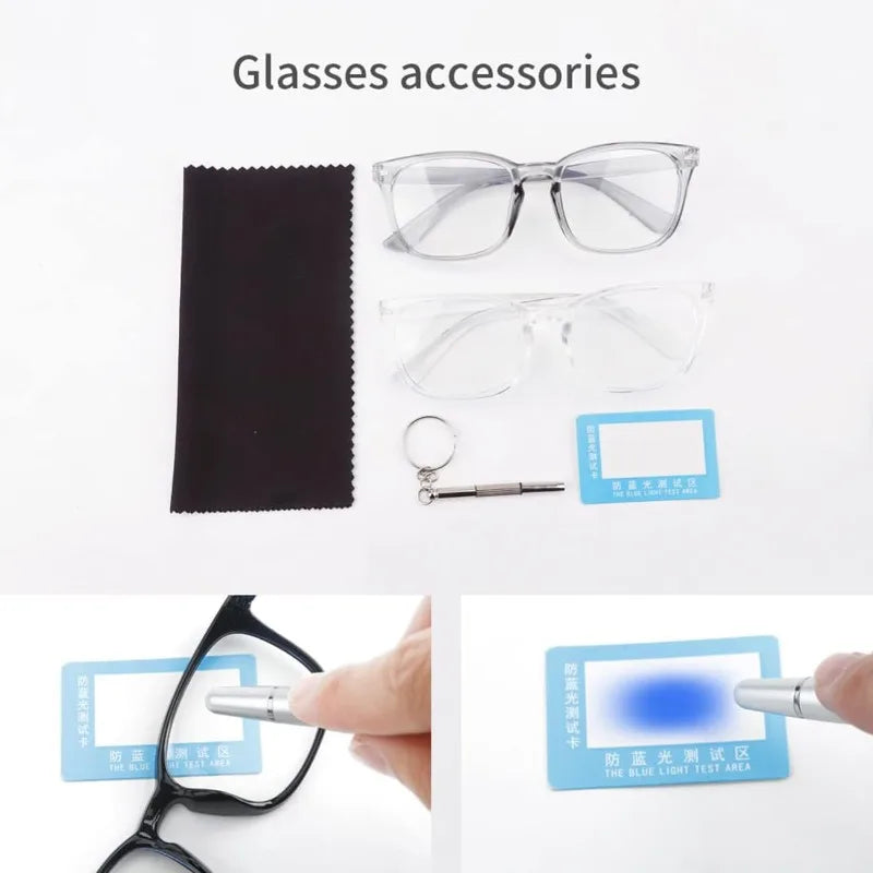 New Trending Blue Light Blocking Men's Glasses Gaming PC Matte Black Anti Ray Eyeglasses Women Transparent Fashion Eyewear Beauty World Shop