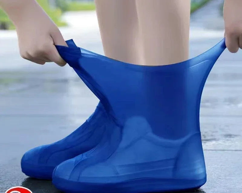 1 Pair Silicone WaterProof Shoe Covers Lip-resistant Rubber Rain Boot Rain Gear Overshoes Accessories for Outdoor Rainy Day Beauty World Shop