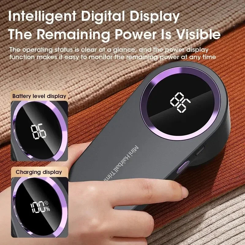 Electric Lint Remover Electric Pellet Fluff Remover Digital Display Debobbler Clothes Shaver Multifunction for Clothes Sweater Beauty World Shop