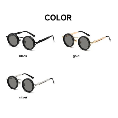 Polarized Round Sunglasses Men ND9 Adjustable Dimming Sun Glasses Women Retro Punk Fishing Eyeglasses Outdoor Shades UV400 Beauty World Shop