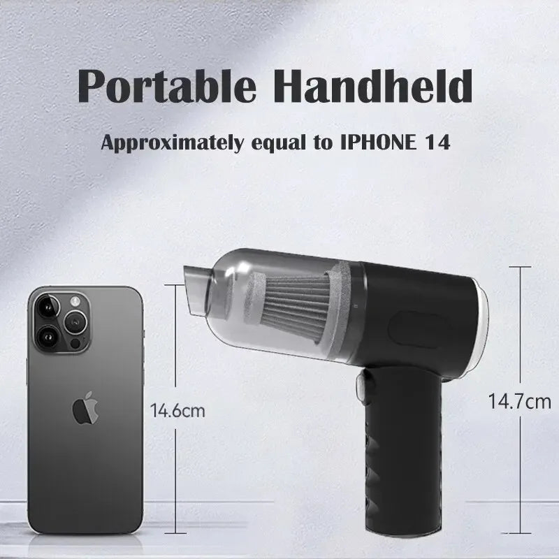 9000Pa Wireless Car Vacuum Cleaner USB Charging 1200mAh Portable Cleaning Appliance Mini Wet and Dry Vacuum Cleaner Household Beauty World Shop