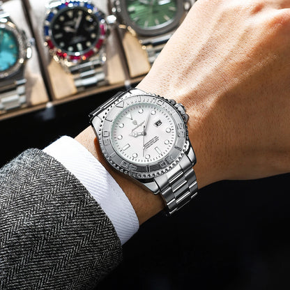 POEDAGAR Casual Fashion Man Wristwatch Waterproof Luminous Date Exquisite Men Watch Stainless Steel Classic Men's Quartz Watches Beauty World Shop