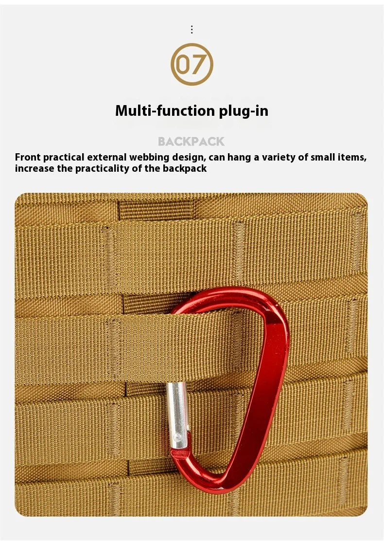 Adjustable Shoulder Straps Hiking Backpack Zipper Closure Travel Sports Camping Mountaineering Cycling Outdoor Unisex Foldable L Beauty World Shop