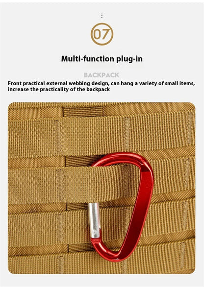 Adjustable Shoulder Straps Hiking Backpack Zipper Closure Travel Sports Camping Mountaineering Cycling Outdoor Unisex Foldable L Beauty World Shop