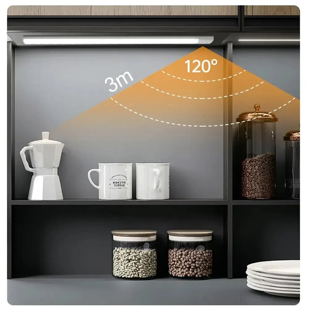 LED Cabinet Light USB Type-C Rechargeable Motion Sensor Led Lamp for Kitchen Wardrobe Cabinet Lighting 20cm/30cm/40cm/50cm/60cm Beauty World Shop