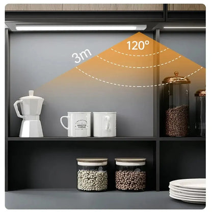 LED Cabinet Light USB Type-C Rechargeable Motion Sensor Led Lamp for Kitchen Wardrobe Cabinet Lighting 20cm/30cm/40cm/50cm/60cm Beauty World Shop