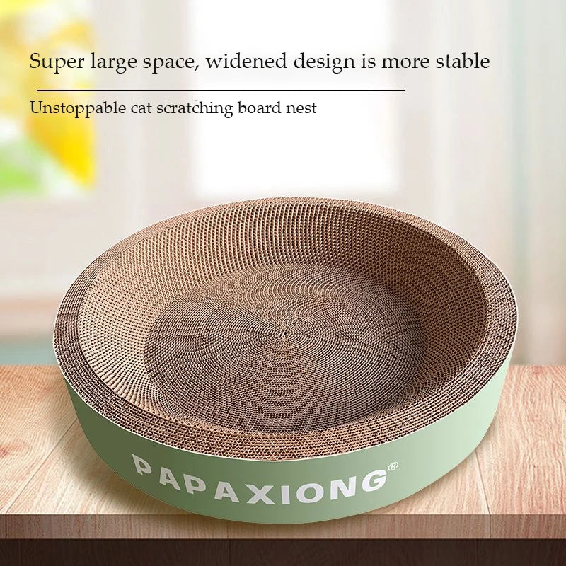 Cat Scrapers Toys for cats Round Oval Cat Scratcher Cat Bed Cat Scratching post Thickening Durable Corn Glue Decal Cardboard Beauty World Shop