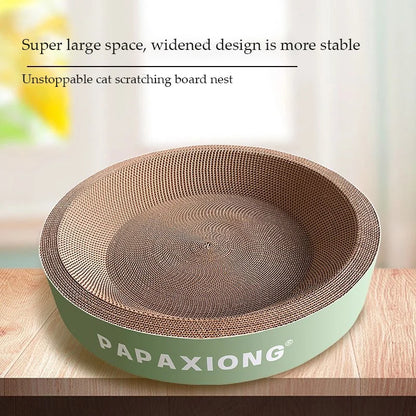Cat Scrapers Toys for cats Round Oval Cat Scratcher Cat Bed Cat Scratching post Thickening Durable Corn Glue Decal Cardboard Beauty World Shop