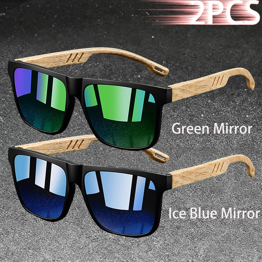 Fashion Vintage Square Square Frame Sunglasses Men Women Fishing Driving Man Luxury Brand Designer Sun Glasses  Eyewear Beauty World Shop
