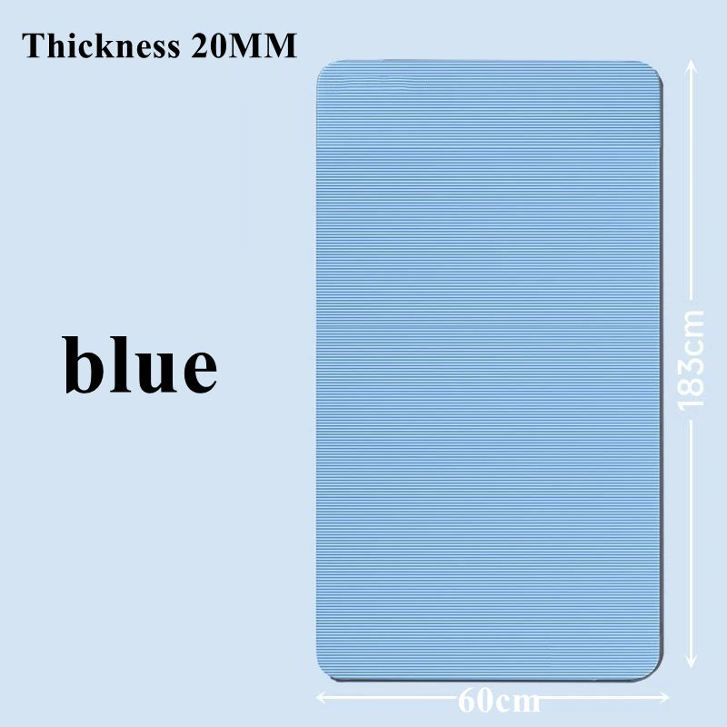 20MM 183×60cmThick Yoga Mats Anti-slip Sport Fitness Mat Blanket for Exercise Yoga and Pilates Gymnastics Mat Fitness Equipment Beauty World Shop